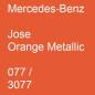 Preview: Mercedes-Benz, Jose Orange Metallic, 077 / 3077.